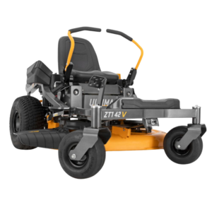 The Cub Cadet Ultima ZT1 42 V combines proven chassis design with powerful V-Twin performance, exceptional mowing capability and effortless zero-turn maneuverability.