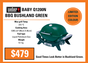 Weber Baby Q1200N BBQ - Bushland Green 