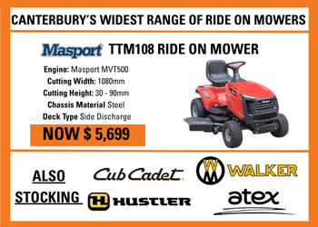 Canterbury's Biggest range of ride on mower at STIHL Shop Fosters!