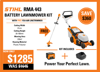 STIHL RMA443 Battery Lawnmower Kit 